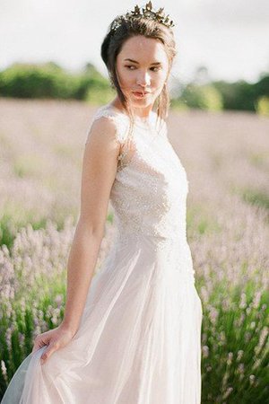 Zeitloses Kurze Ärmeln Ärmellos V-Ausschnitt Brautkleid mit Bordüre