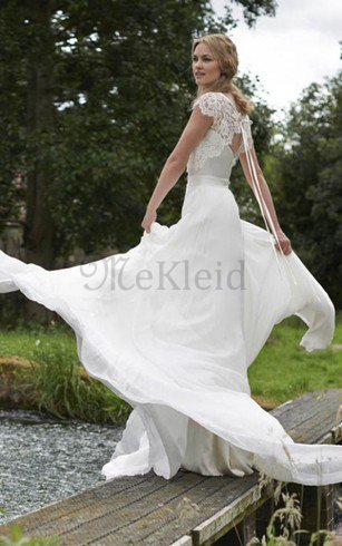 Etui Kurze Ärmeln Natürliche Taile Juwel Ausschnitt Schlichtes Brautkleid