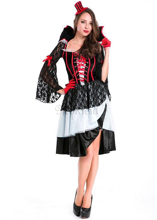 Königin Vampir Halloween Schwarz Cosplay & Kostüme