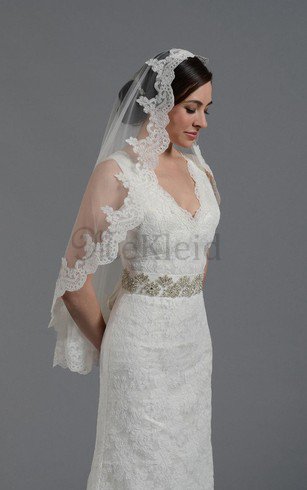 Reißverschluss Normale Taille Luxus Brautkleid mit Kristall mit Bordüre