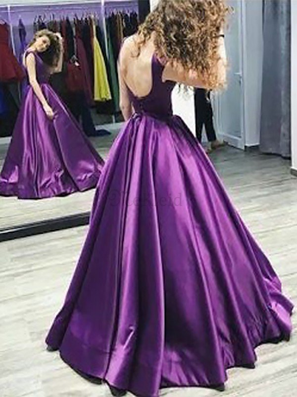 Prinzessin A-Line Perfekt Normale Taille Bodenlanges Abendkleid ohne Ärmeln