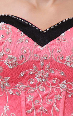 Perlenbesetztes A Linie Duchesse-Linie Herz-Ausschnitt Partykleid