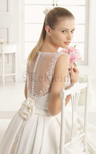 A-Line Modern Formelles Brautkleid mit Blume ohne Ärmeln