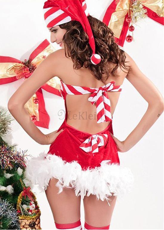 Set Weihnachten Polyester Sexy Ein Stück Cosplay & Kostüme