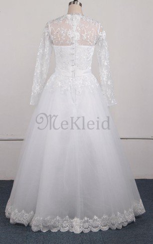A-Line Paillette Paillettenbesetztes Brautkleid mit Bordüre mit Natürlicher Taille