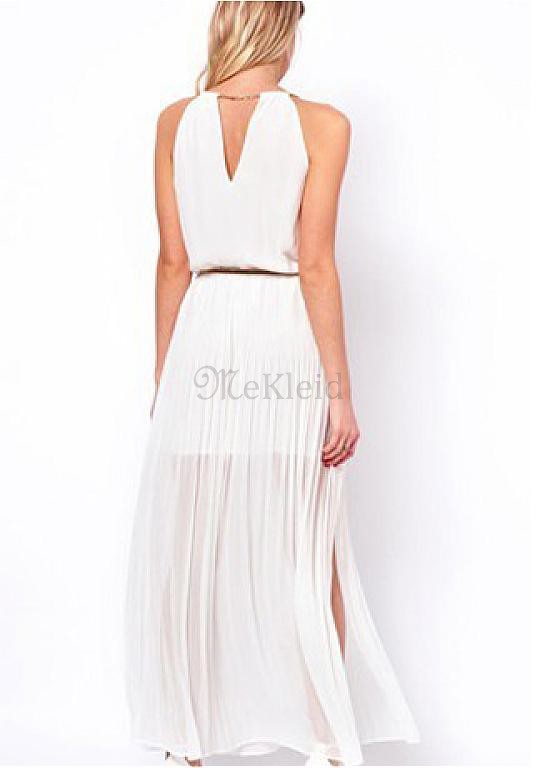 Juwel Ausschnitt Elegant Polyester Maxi Damen Club Kleider