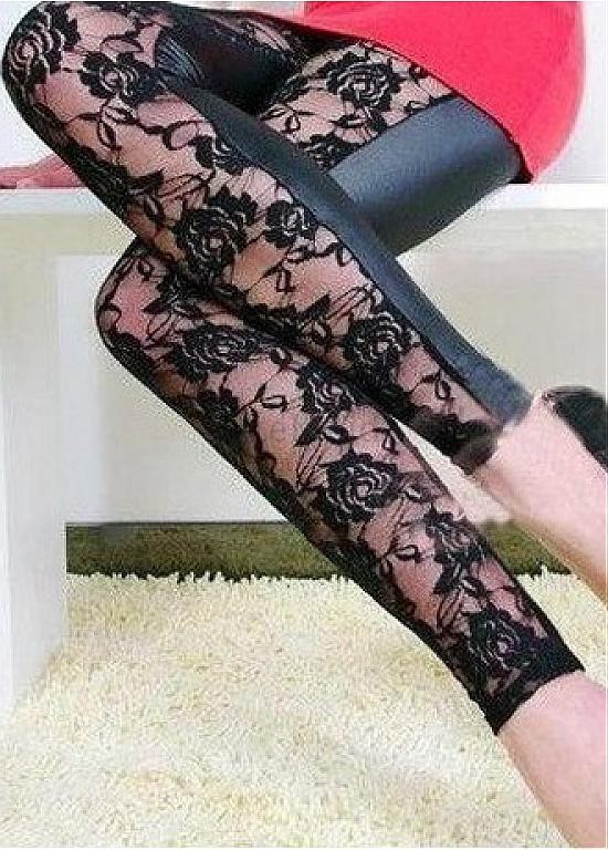 Elasthan Frauen-Leggings Hohl Polyester Heiß Club Kleider