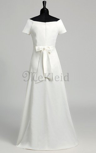 Ewiges Einfaches Legeres Brautkleid mit Rüschen aus Satin
