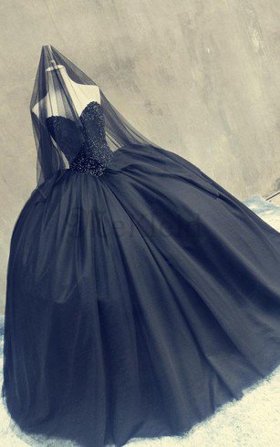 Tüll Duchesse-Linie Herz-Ausschnitt Partykleid mit Bordüre aus Organza