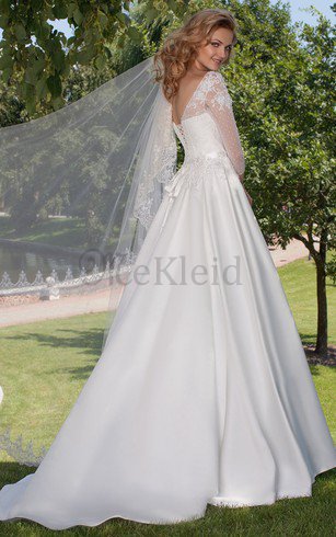 Duchesse-Linie Ärmellos Bodenlanges Luxus Brautkleid mit Gürtel