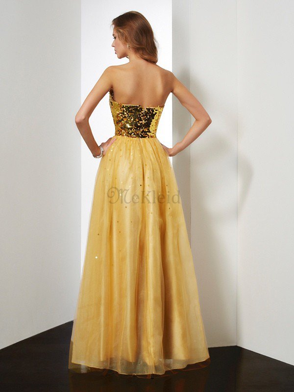 Ärmelloses Empire Taille Duchesse-Linie Abendkleid mit Herz-Ausschnitt aus Organza
