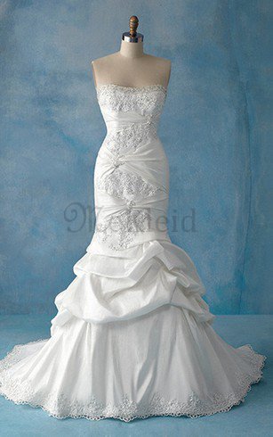 Meerjungfrau Kirche Bodenlanges Brautkleid mit Rücken Schnürung ohne Taille